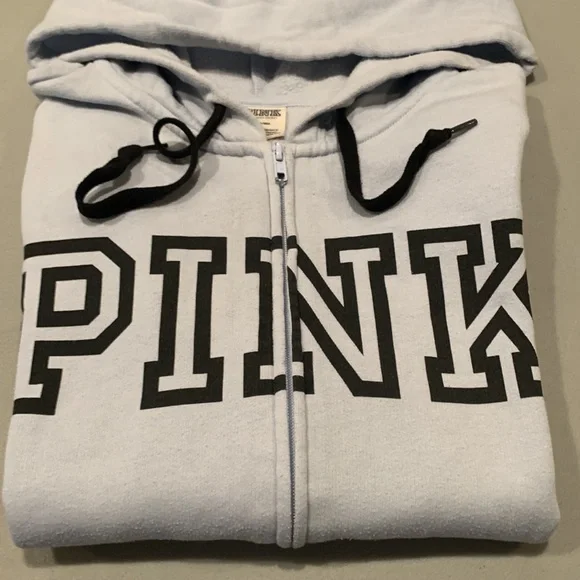 PINK Full zipper hooded sweatshirt - Picture 9 of 9